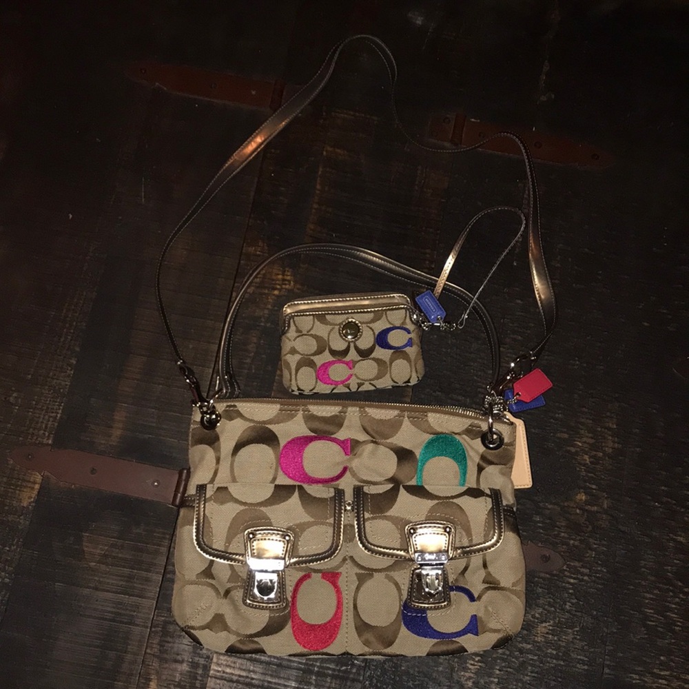 Coach Crossbody with matching wristlet